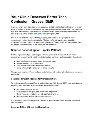 your clinic deserves better than confusion grapes