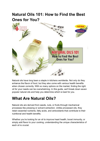 Natural Oils 101_ How to Find the Best Ones for You