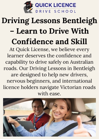 driving lessons bentleigh learn to drive with
