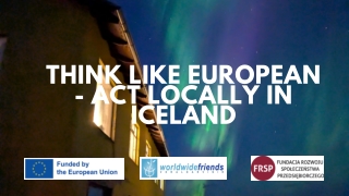 think like european act locally in iceland