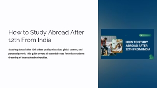 how to study abroad after 12th from india