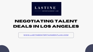 Master Talent Deal Negotiations in Los Angeles