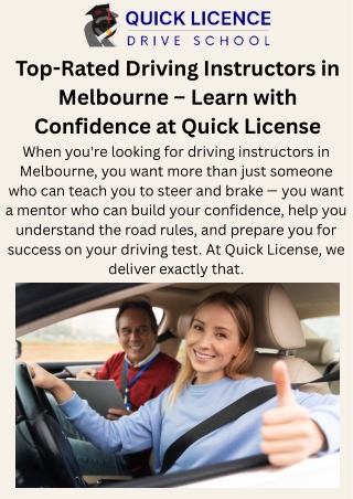 top rated driving instructors in melbourne learn