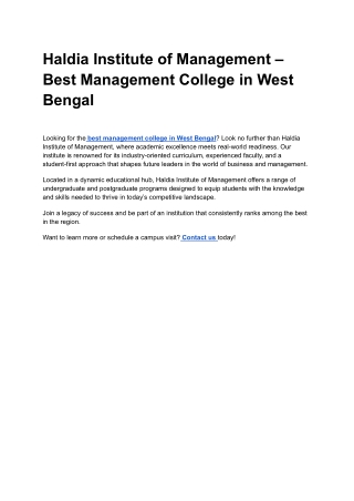 Haldia Institute of Management – Best Management College in West Bengal (1)