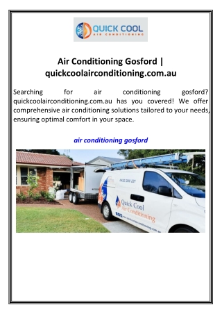 Air Conditioning Gosford  quickcoolairconditioning.com.au
