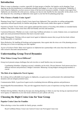 Planning Group Trips? Consult a Family Cruise Agent from Alpharetta