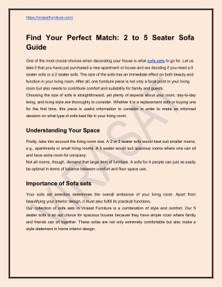 Find Your Perfect Match_ 2 to 5 Seater Sofa Guide