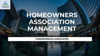 Homeowners Association Management