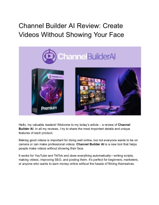 channel builder ai review create videos without