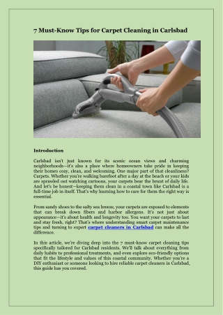 7 Must-Know Tips for Carpet Cleaning in Carlsbad