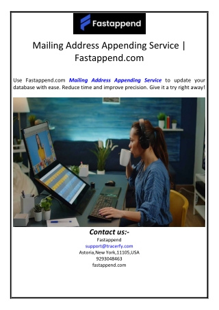mailing address appending service fastappend com
