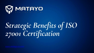 strategic benefits of iso 27001 certification