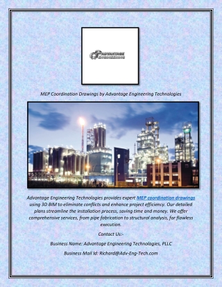 mep coordination drawings by advantage