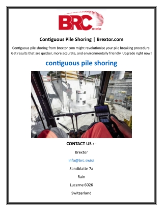 contiguous pile shoring brextor com