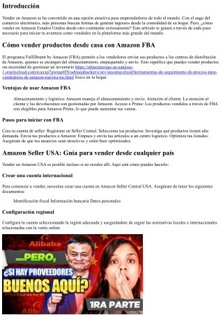 Cómo vender en Amazon Estados Unidos desde otro continente exitosamente