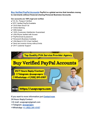 Buy Verified PayPal Accounts Available –& Use Instantly