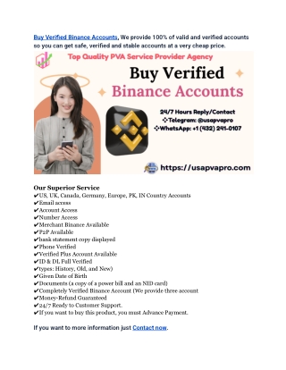buy verified binance accounts we provide