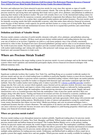 trusted financial sources investment strategies