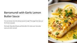 How to Make Barramundi with Garlic Lemon Butter Sauce – Chef Scott Biffin’s Sign
