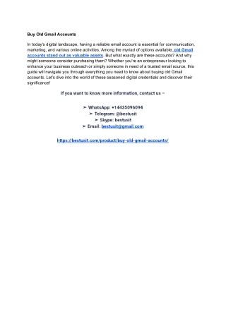 The Ultimate Guide Best Sites To Buy Old Gmail Accounts 13-05-2025