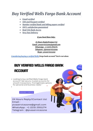 Buy Verified Wells Fargo Bank Account (6)