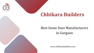 Best Stone Dust Manufacturers in Gurgaon