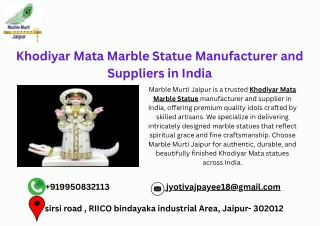 Khodiyar Mata Marble Statue Manufacturer and Suppliers in India