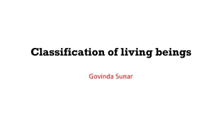 classification of living beings