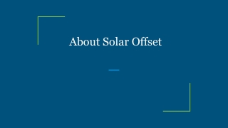 About Solar Offset