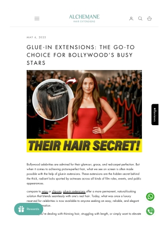 Glue-In Extensions: The Go-To Choice for Bollywood’s Busy Stars