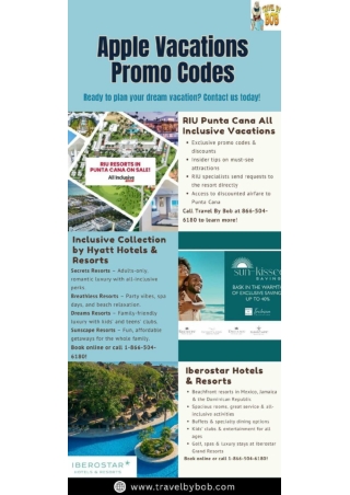 Save on All-Inclusive Vacation Packages with Apple Vacations Promo Codes