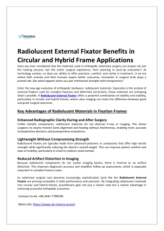 radiolucent external fixator benefits in circular