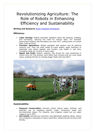 revolutionizing agriculture the role of robots