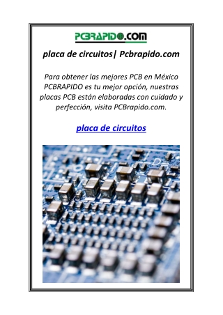 placa de circuitos| Pcbrapido.com