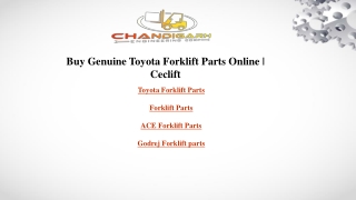 Shop High-Quality Godrej Forklift Parts Online  CECLift