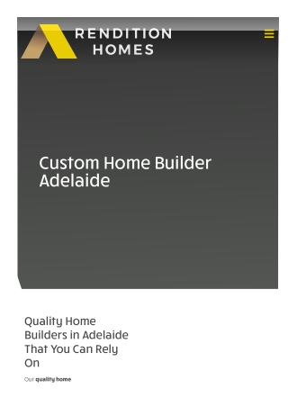 Home Builders Adelaide