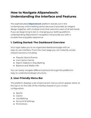 How to Navigate Allpanelexch_ Understanding the Interface and Features