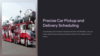 precise car pickup and delivery scheduling
