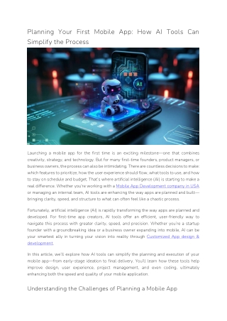 planning your first mobile app how ai tools