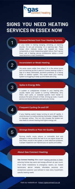 Signs You Need Heating Services in Essex Now