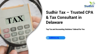 Best Tax Consultant in Delaware | Sudhir Tax