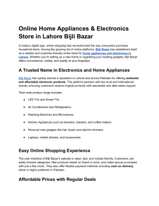 Online Home Appliances & Electronics Store in Lahore Bijli Bazar (5)