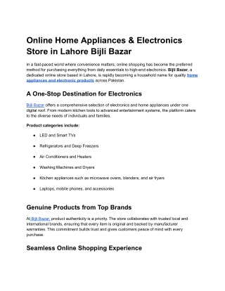 Online Home Appliances & Electronics Store in Lahore Bijli Bazar (8)