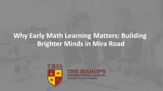 Why Early Math Learning Matters