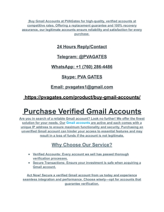 Buy Old Gmail Accounts – Get Verified Accounts Today