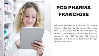 PCD Pharma Business With Unibiotech Formulations