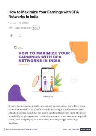how to maximize your earnings with cpa networks