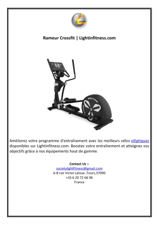 rameur crossfit lightinfitness com