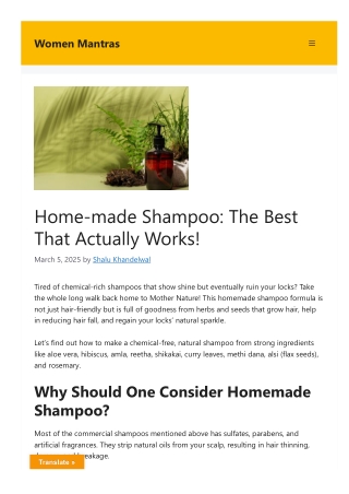 Ghar Par Banayein Chemical-Free Shampoo – Sundar Baalon Ka Secret"