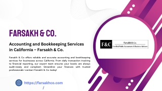 Best Accounting and Bookkeeping Services in California – Farsakh & Co.